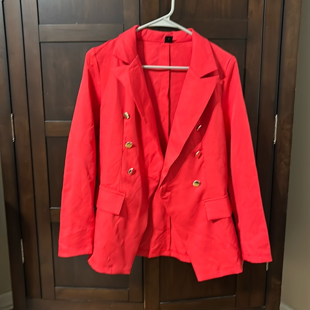 SHEIN Women’s Red Blazer Size Small